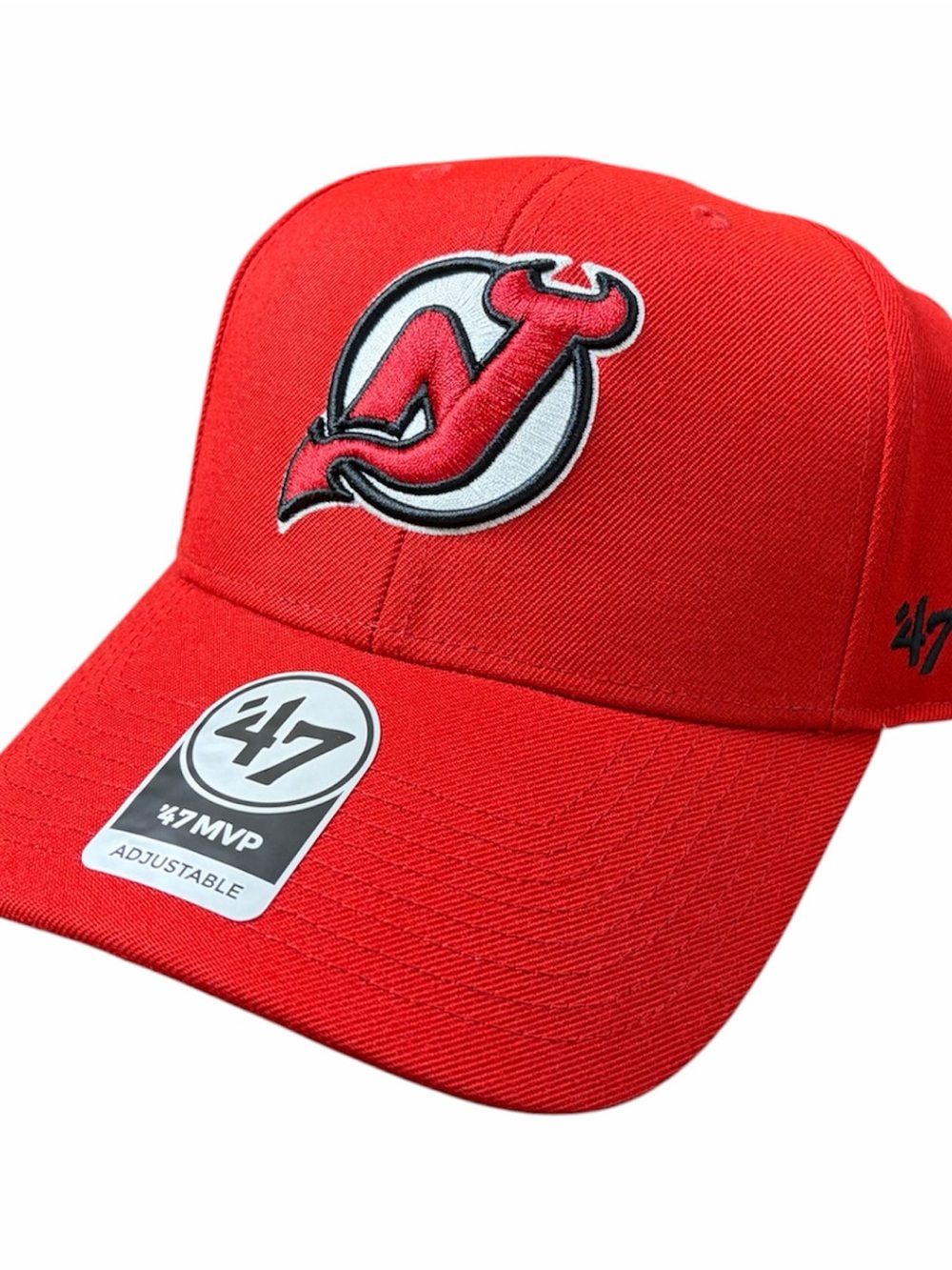 47 Red New Jersey Devils Embroidered Logo Cap